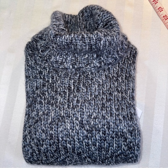 Calvin Klein Knit Turtleneck Chunky Sweater Sz XS NWT Artic Slate New Carbon - Picture 12 of 15